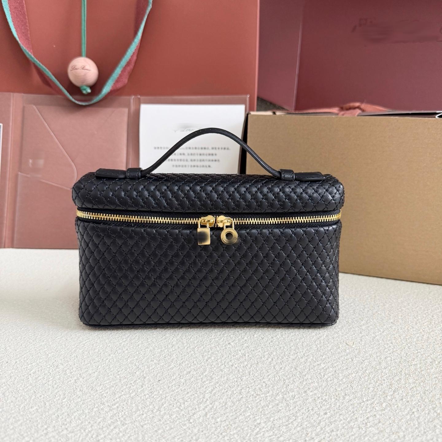 LP19 黑色繡線 錘紋牛皮 飯盒包