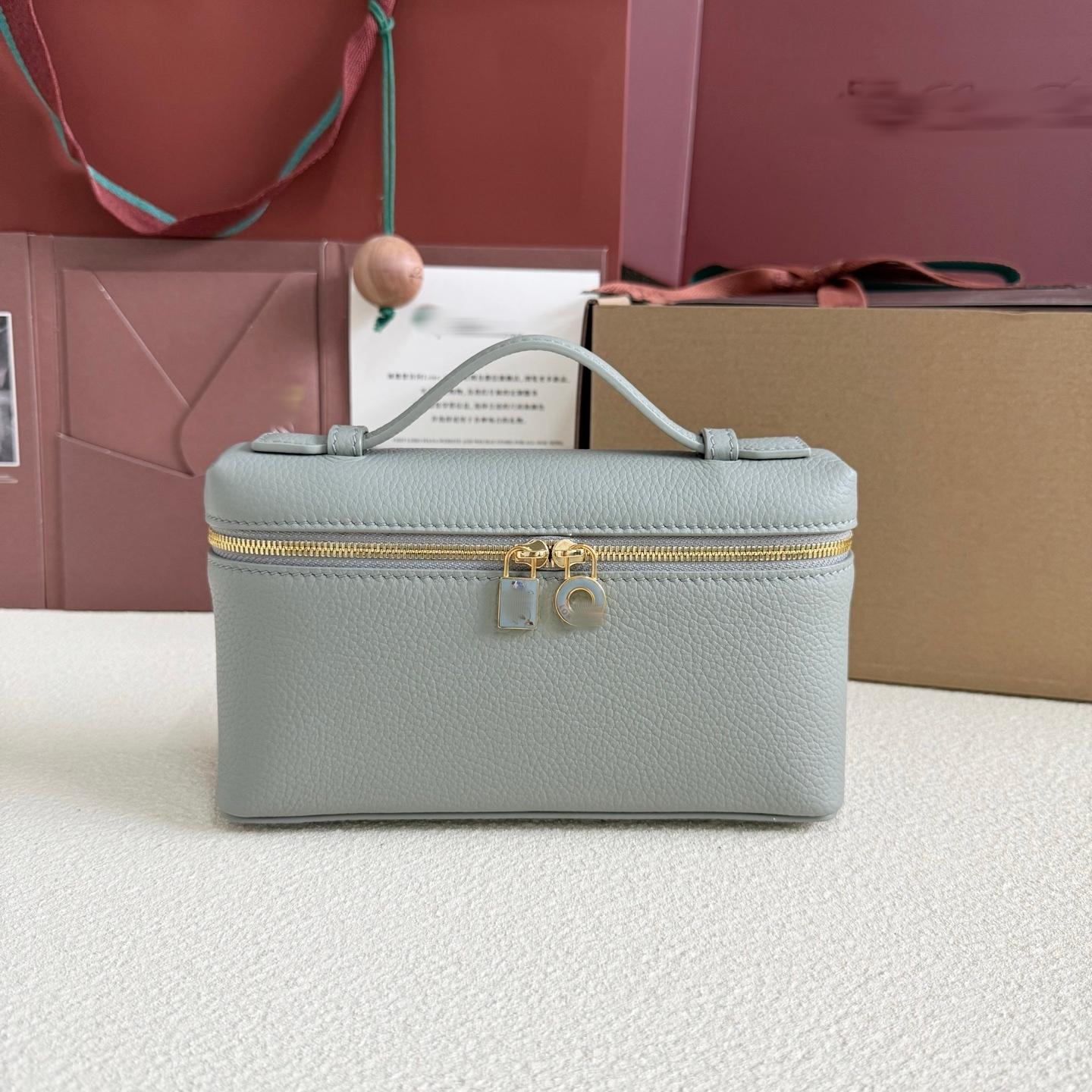 LP19 豆灰綠/七夕限定 錘紋牛皮 飯盒包