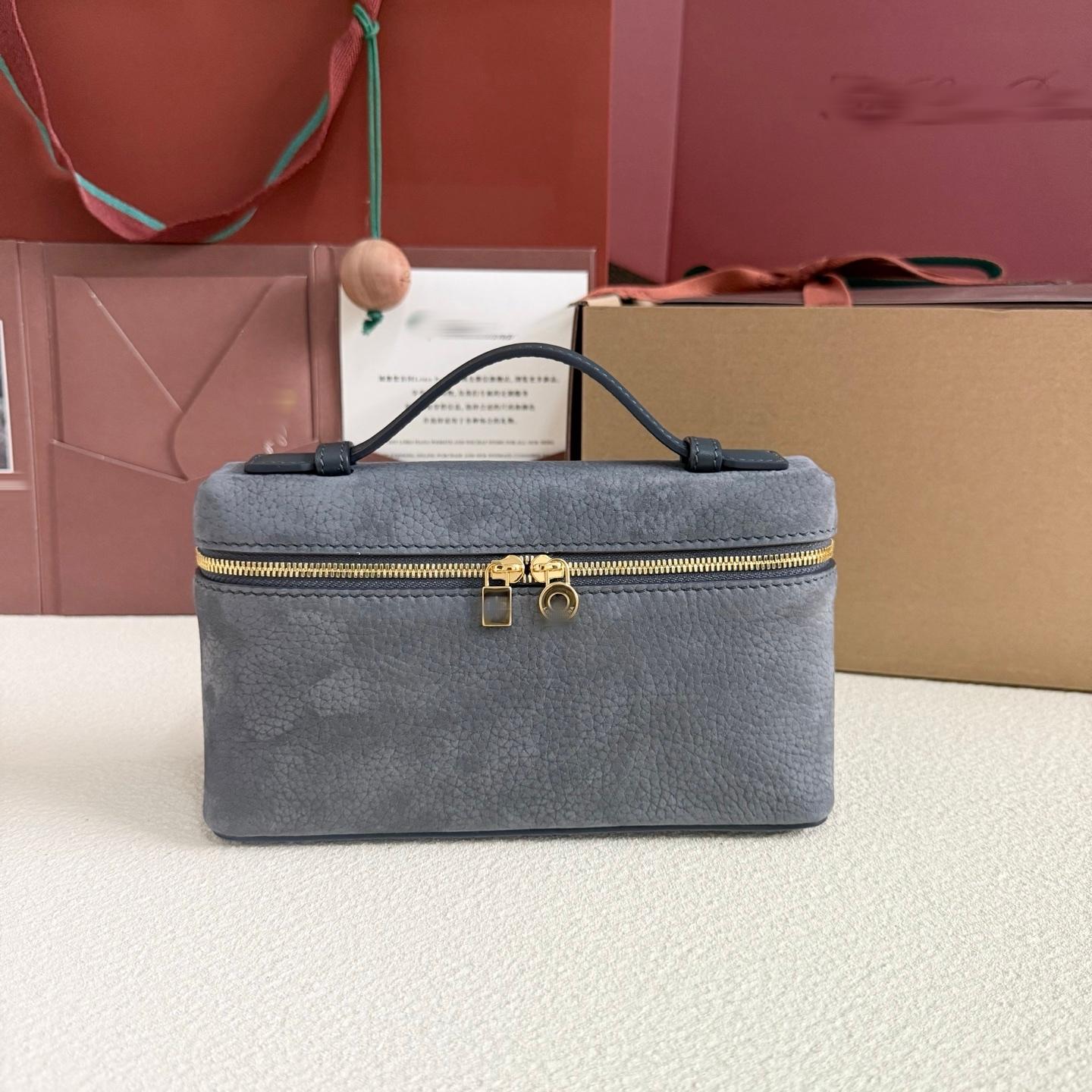 LP19 藍綠色 錘紋牛皮 飯盒包