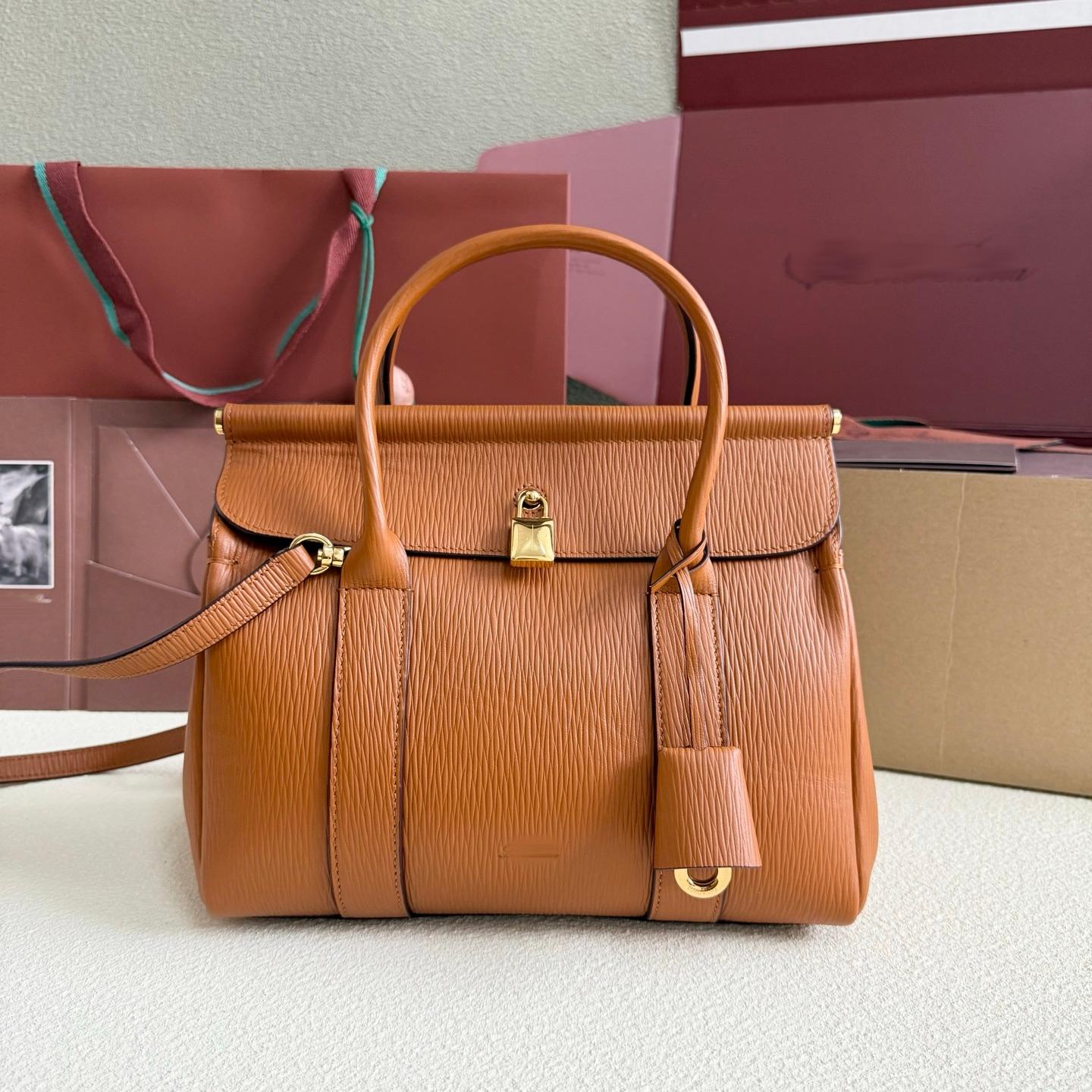 LP 棕色水波紋 LOOM 25小號手提包