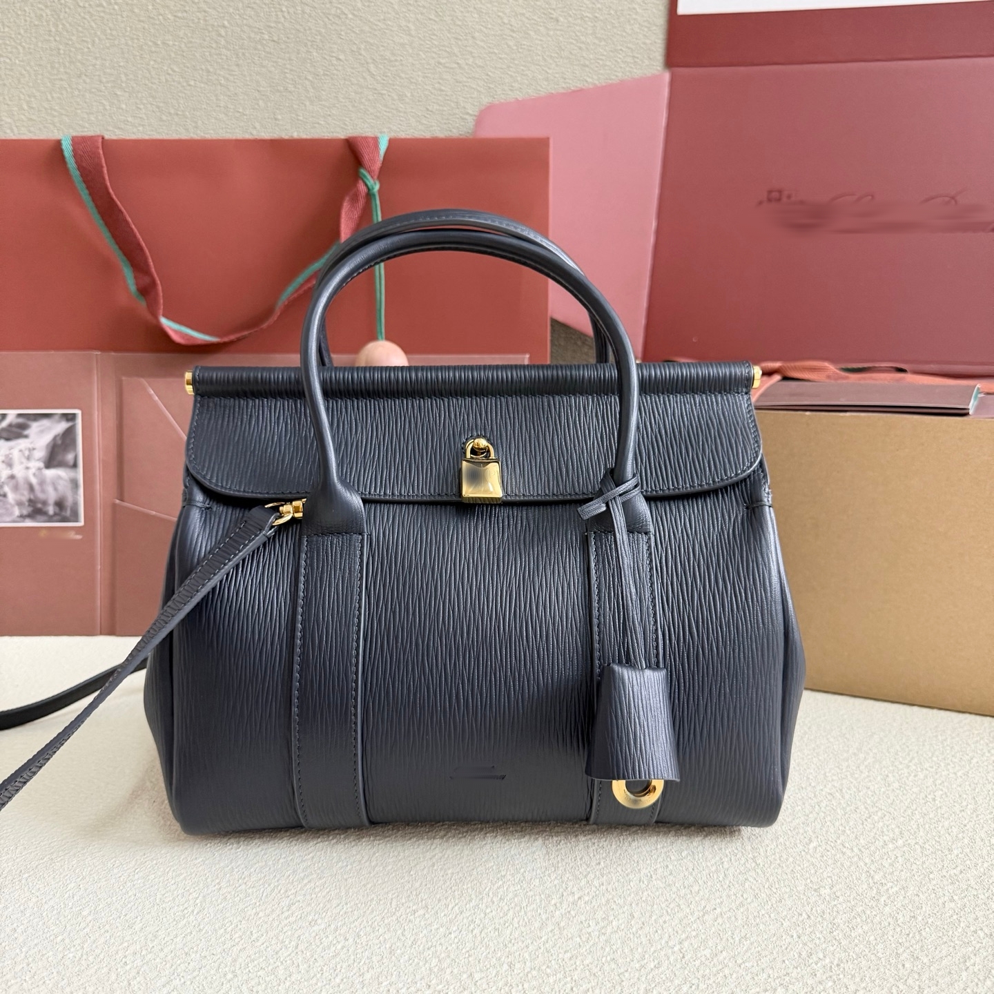 LP 深藍色水波紋 LOOM