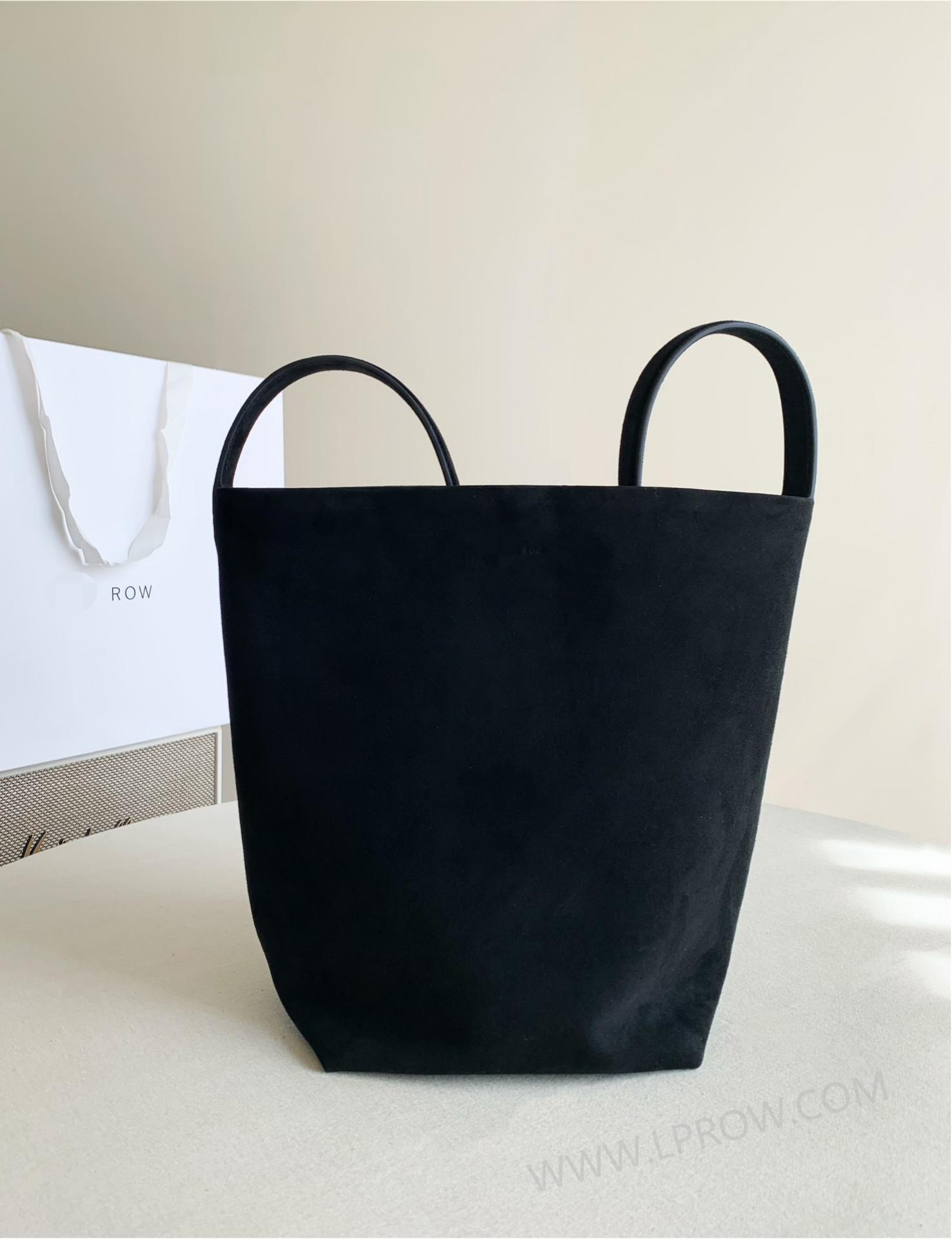 Row Park Tote 中號 麂皮 黑色 水桶包