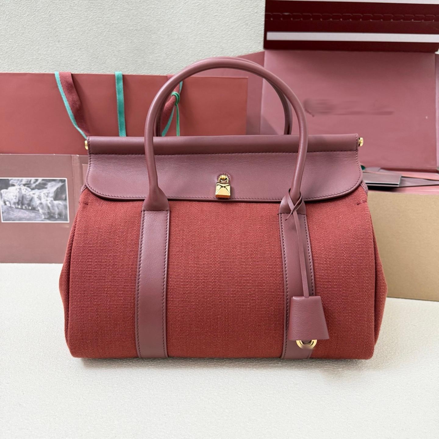 LP 紅色布 LOOM 32中號手提包