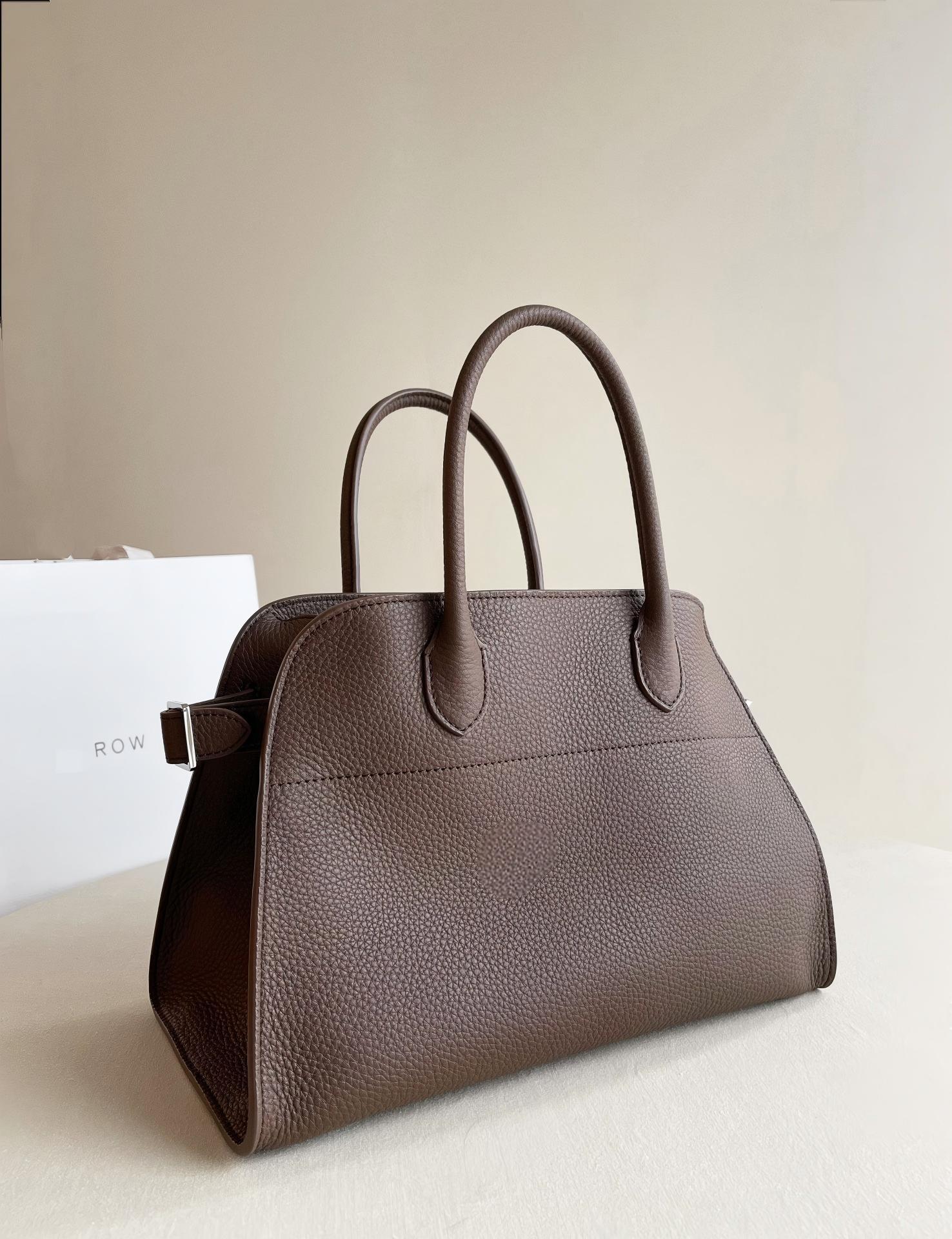 Row Margaux12 中號 荔枝紋 深橄欖色