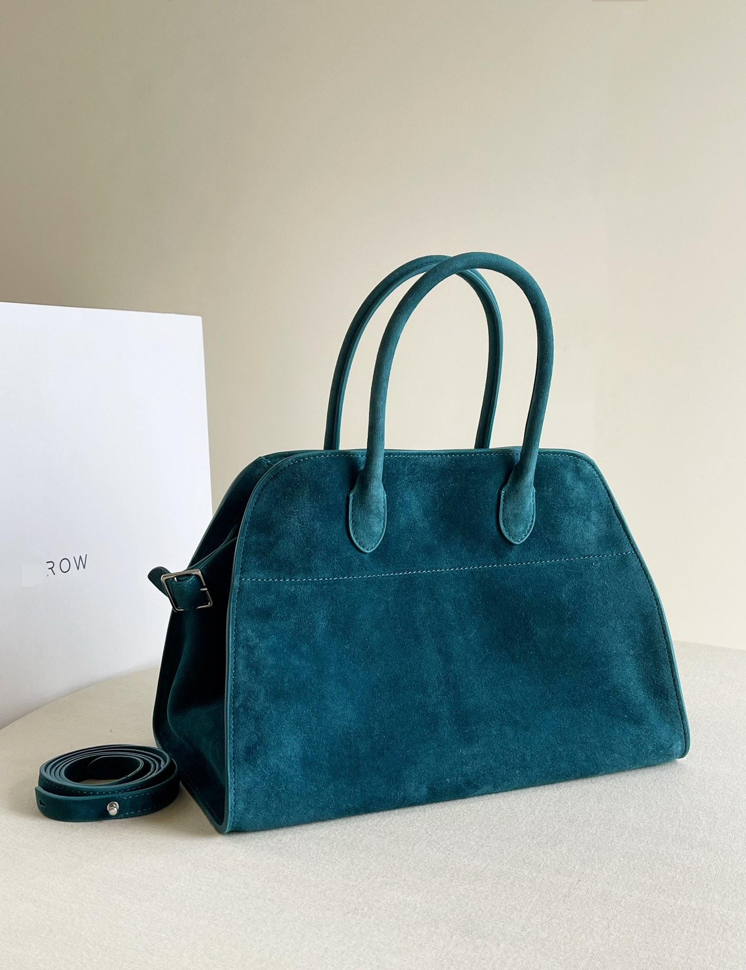 Row Margaux12 中號 麂皮 孔雀藍